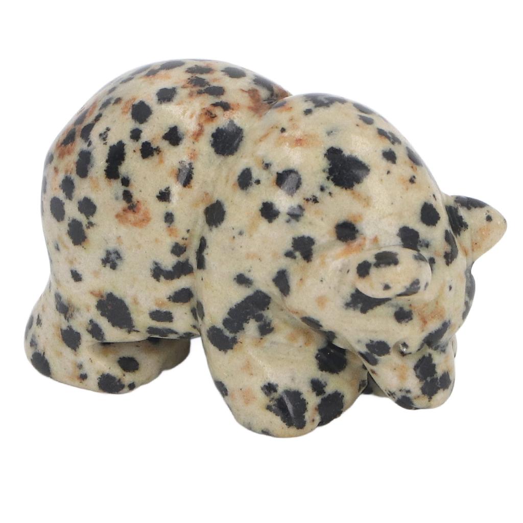 Crystal Gemstone Bear Carved Hand Figurine Animal Statue 15in Office Decor Home Collection Spotted