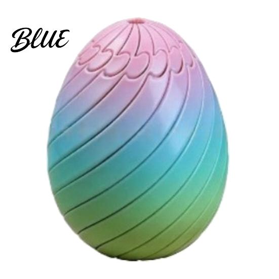 Easter Egg Toy Funny Twist Fidget 3D Printed Spiral Figurine Hand Stress Reliever Rotating Puzzle for Adults Anxiety Relief Gradient Color