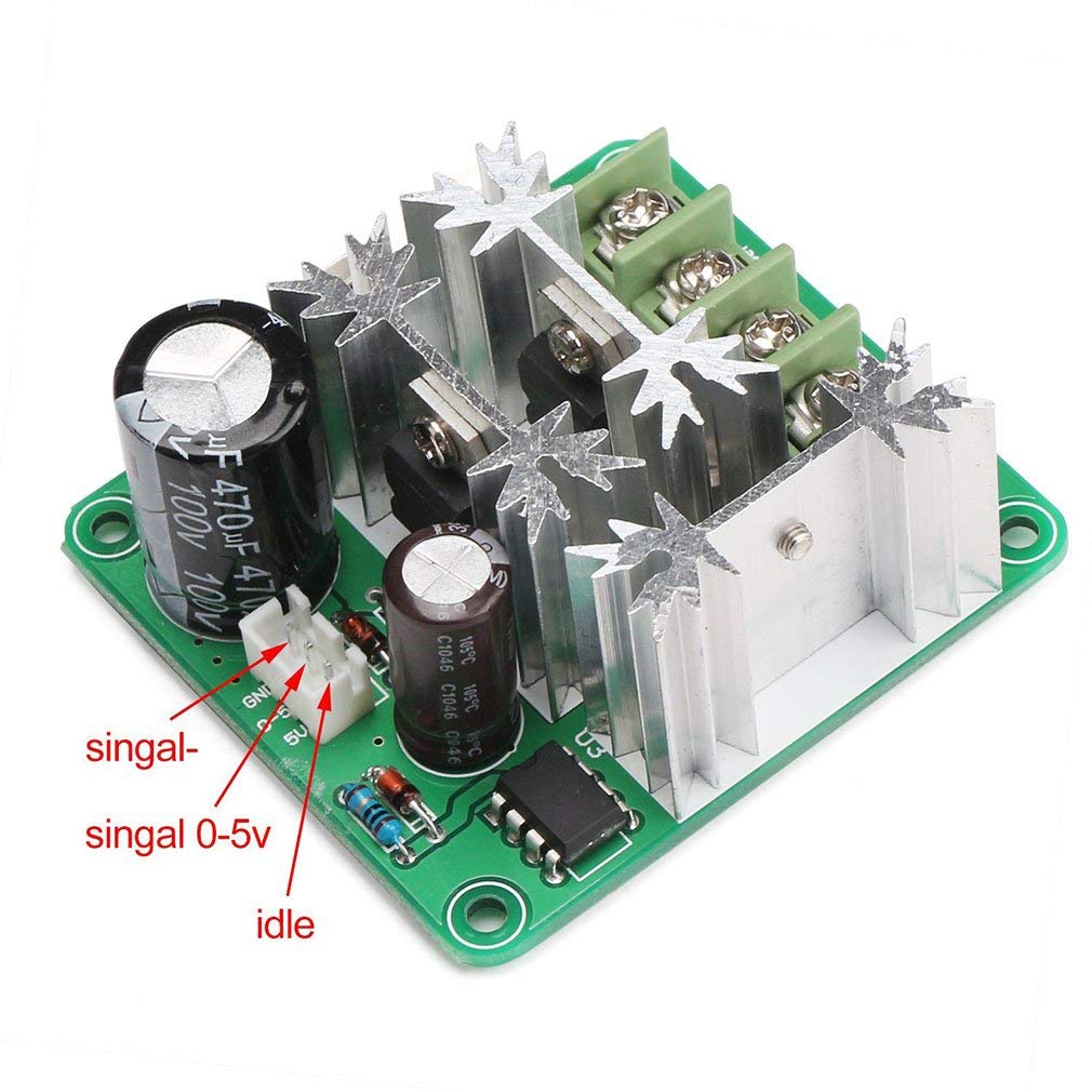 DC Motor Speed Controller 6-90V 15A | PWM Control 13KHz | For Fans, Pumps, Industrial Motors | Compact & Durable, 64x59 Mm – 77g