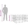 28 Piece Pet Cage with Door Black 35 X 35 Cm Steel