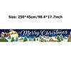 Santa Pattern Home Garden Outdoor Decoration Supplies 250*45cm Christmas Banner Background Patio Scene Layout Props Party Decors