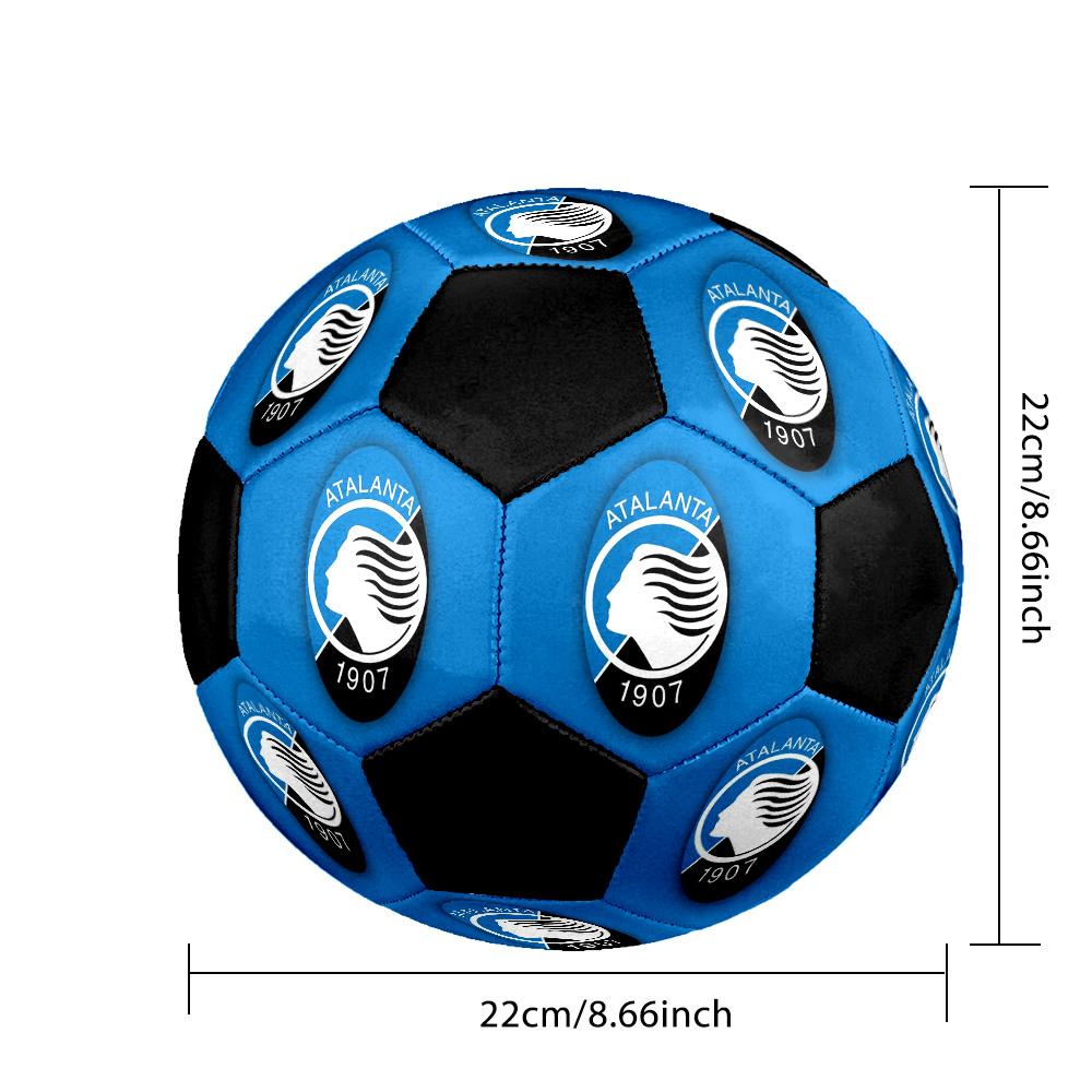 Pallone da Calcio Indoor Atalanta Colorato Cucito a Macchina PVC Misura 5 Pronto per Allenamento di Squadra e Competizione Durevole Alto Rimbalzo Fantastico Regalo Sportivo