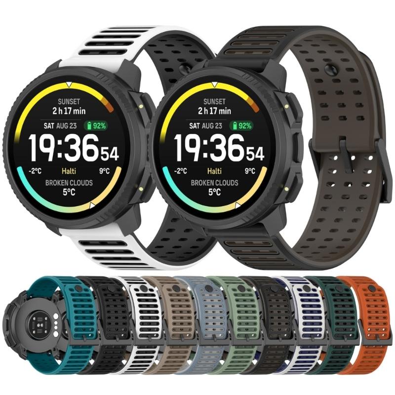 Sporty Silicone Watch Band Bracelets For Vertical 2 2mm Models Sweatproof Elastic Replacement Straps Fashionable Wearable