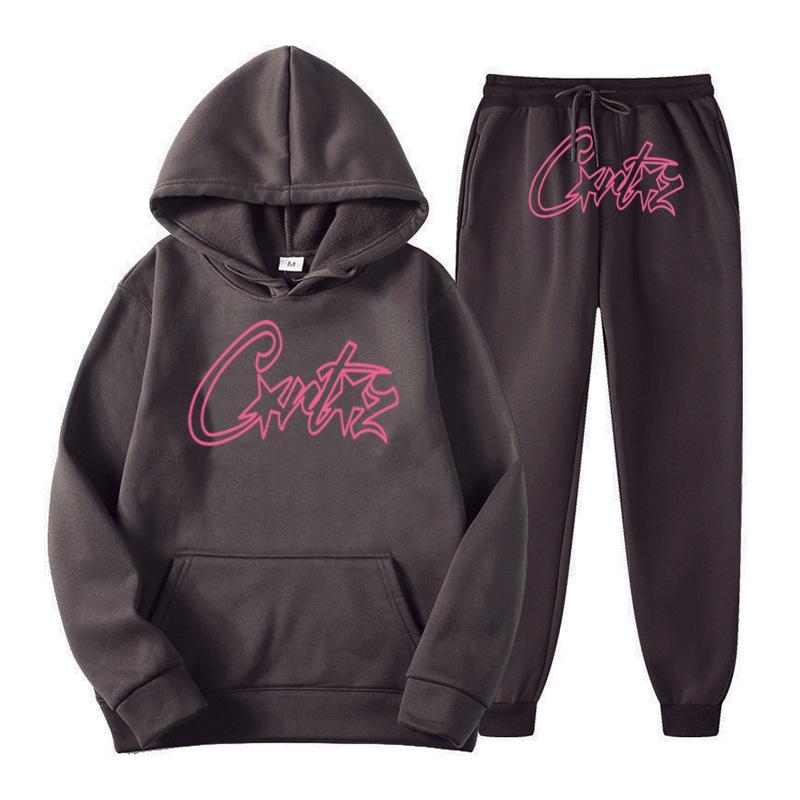 Cortez sweater Y2K hooded loose sports trousers hip hop 2-piece set unisex sports streetwear