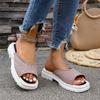 Fashion Comemore Summer Slippers for Women Outside Wear Retro Thick Bottom Roman Beach Sandals Casual Mesh Breathable Open Toe Slides