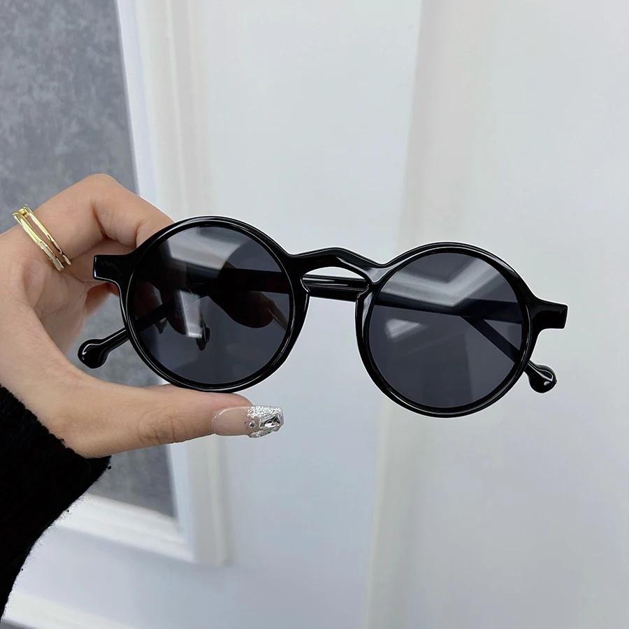 Vintage Round Sunglasses Women Men Brand Designer Retro Sun Glasses Female Male Mirror Punk Outdoor Circular