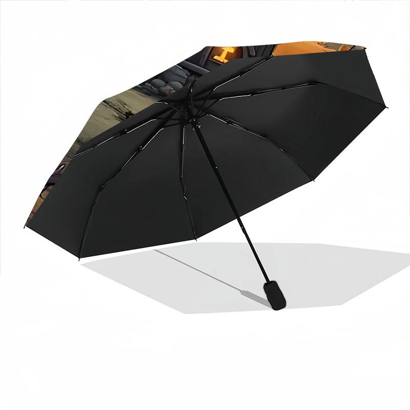 1pc Halloween Haunted Automatic Open/close Umbrella, 8-Rib Sturdy Structure, Portable Travel Umbrella, Parties, Everyday Use, 11132