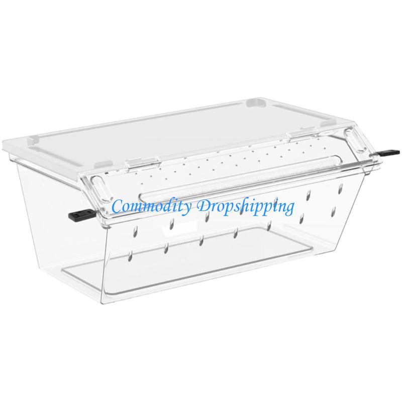 Y5JC Reptiles Tanks Clear Habitat Box With Ventilation Easy Monitoring For Small Animal