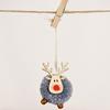 2Pcs/Set Felt Fawn Pendant Plush Doll Lovely Easy-cleaning Colorful Christmas Tree Elk Stuffed Toy for Gift