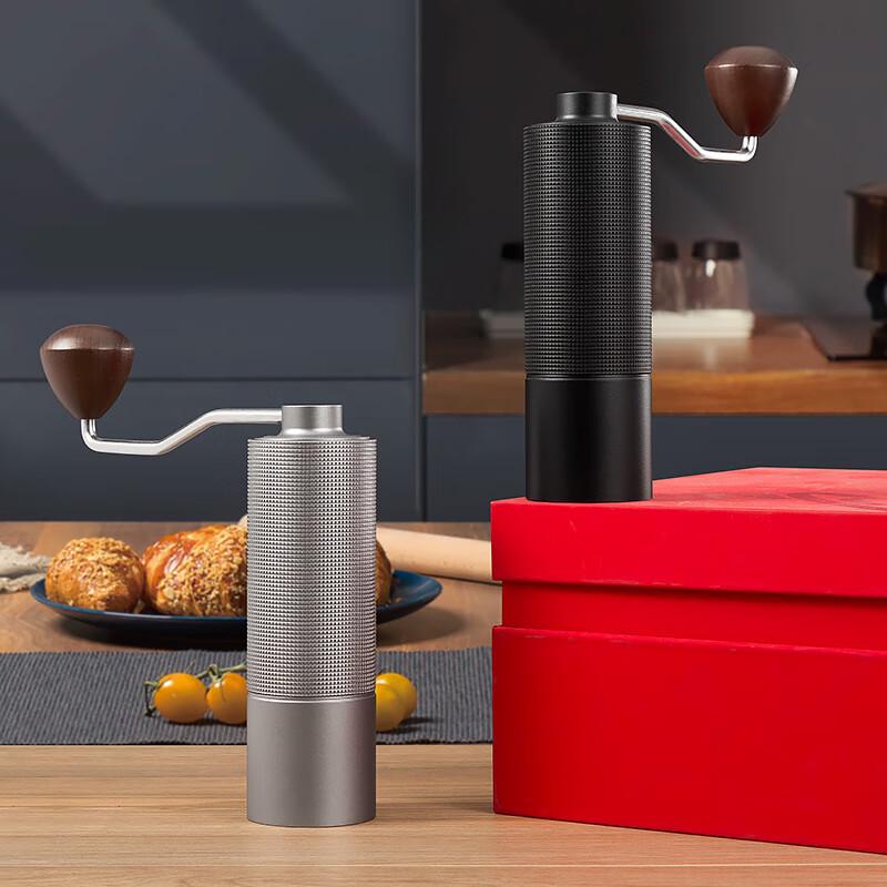 Stainless Steel Grid Pattern Manual Coffee Grinder