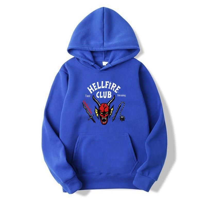 2025 Kids' Stranger Things Hellfire Club Fleece Hoodie for Autumn/Winter