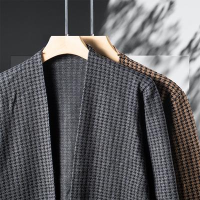 New Style Spring and Autumn Long-sleeved Knitted Cardigan for Young and Middle-aged Men, Slim and Handsome Base Cardigan Jacket