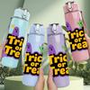 1PC Trick Or Treat Halloween 750ml Color Plastic Sports Water Bottle Leakproof Flip Straw Lid Suitable for Sports Office Home Use