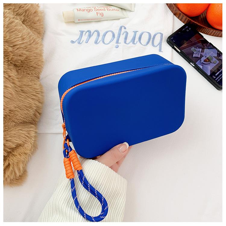 Silicone Cosmetic Bag Large Capacity Portable Waterproof Travel Wash Bag Mouth Red Envelope Storage Silicone Bag