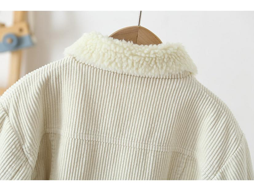 Korean Style 2025 Kids' Fleece-Lined Corduroy Jacket – Trendy & Warm Winter Top for Boys and Girls