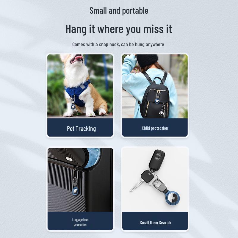 Magnetic Aluminum Alloy AirTag Protective Keychain Case