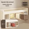 Wall-Mounted Cream Style Spice Rack with Seasoning Jars & Utensil Storage