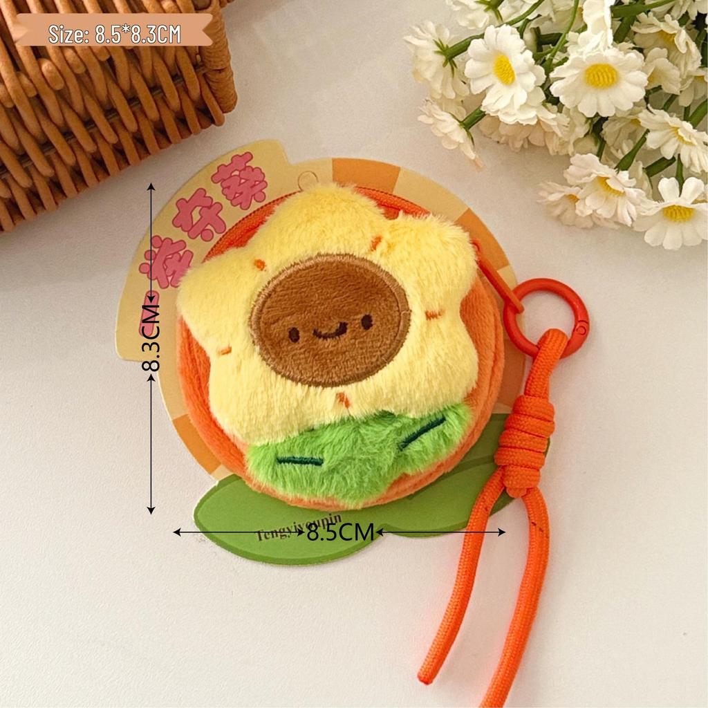 Creative Plush Cherry Coin Purse & Pendant - Animal Design, Earphone Storage, Backpack Decoration for Girls