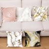 1pc Nordic Fashion Gold Marble Pillow Case Square Bedroom Sofa Leisure Comfort Cushion Car Living Room Home Decoration