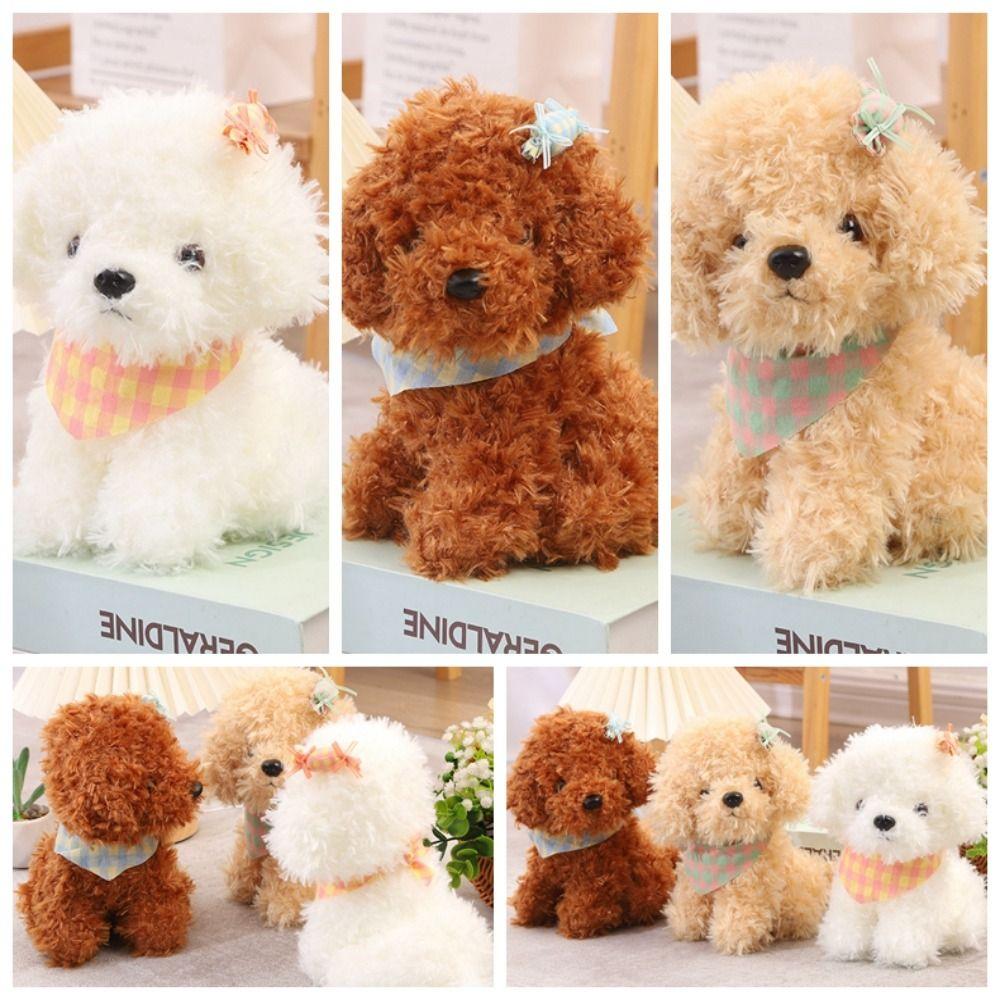 Baby Appease Stuffed Dog Doll Curly Hair Simulation Dog Plush Lovely Dog Plush Toy  Birthday Gift