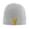 Human Skeleton Rib Cage Gold Knitted Hat  Street Y2K Caps Men Women Unisex Kpop Beanie Hats Autumn Winter Warm Soft Bonnet Hats