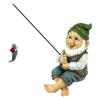 Fishing Elderly And Bearded Dwarves Indoor Desktop Fishing Cartoon Decoration Courtyard Decoration