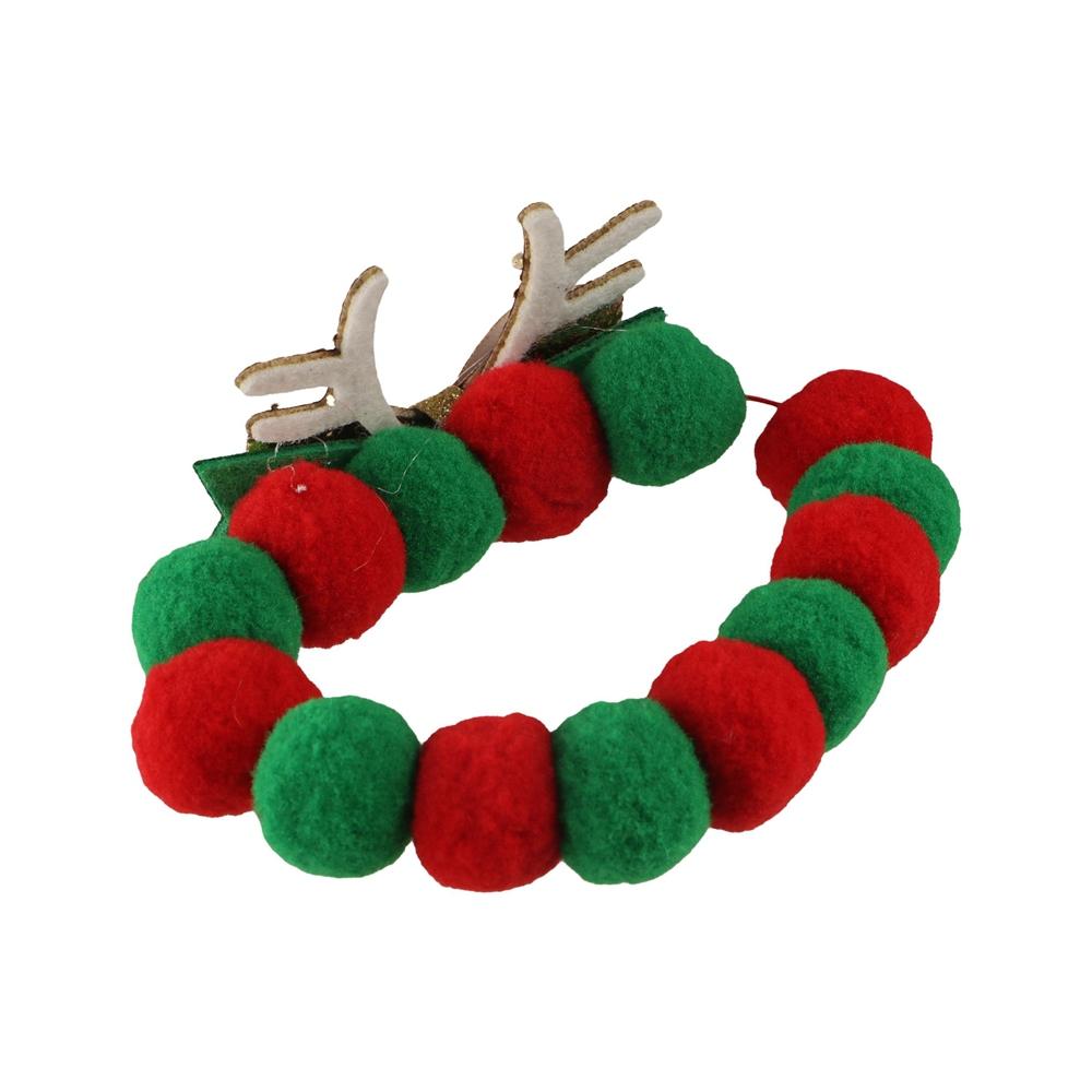 With Bell Pet Christmas Bow Hat Soft Cat Christmas Collar Christmas Cat Bow Tie  for Puppy Cats