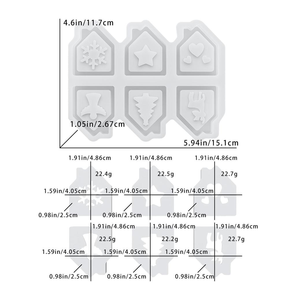 6-Cavity Mold High Quality Diy Craft Kit Silicone Mold Temperature Resistant Candle Holder Mold For Candle Making Home Christmas