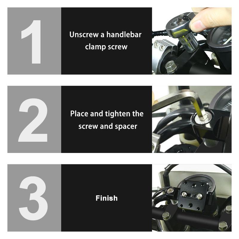 Para Kawasaki Er-6n Ninja 650R Versys 650/1000 Z125 /250/300/650/750/Z800/Z900 Soporte GPS para Manillar Soporte de Navegación para Motocicleta