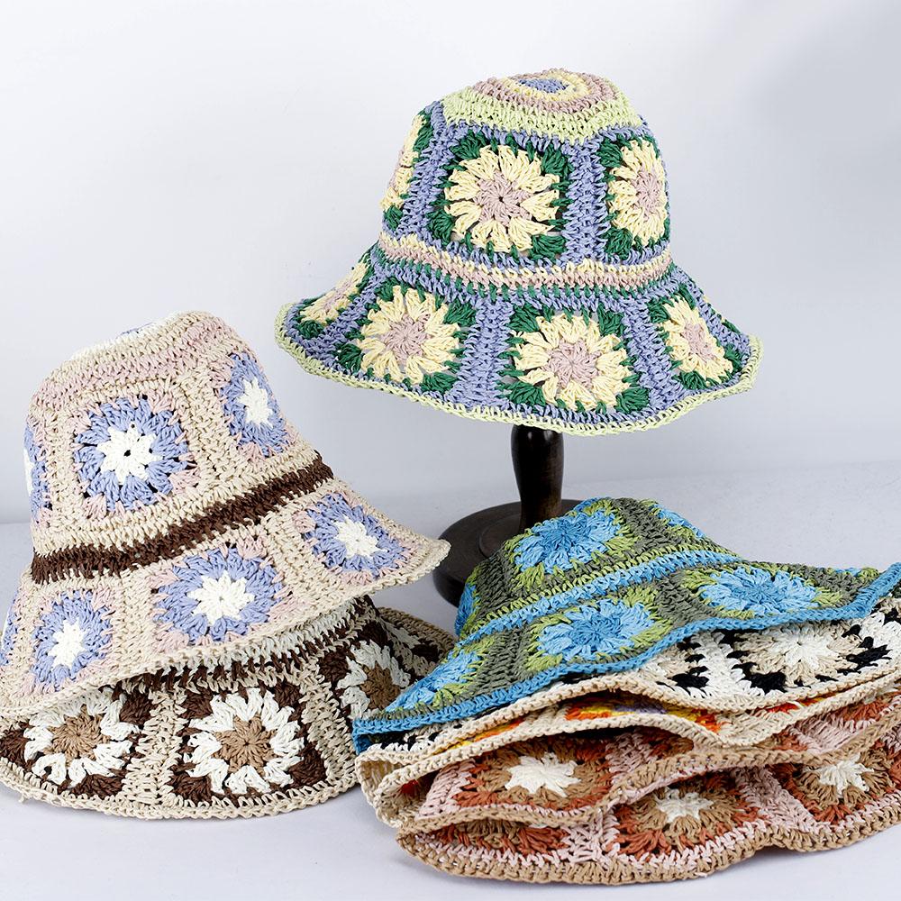 2025 NEW Womens Straw Hats crochet hat bucket hat UV Protection Sun Visor beach hat Women Visors Ladies hat Women Summer hat Cap