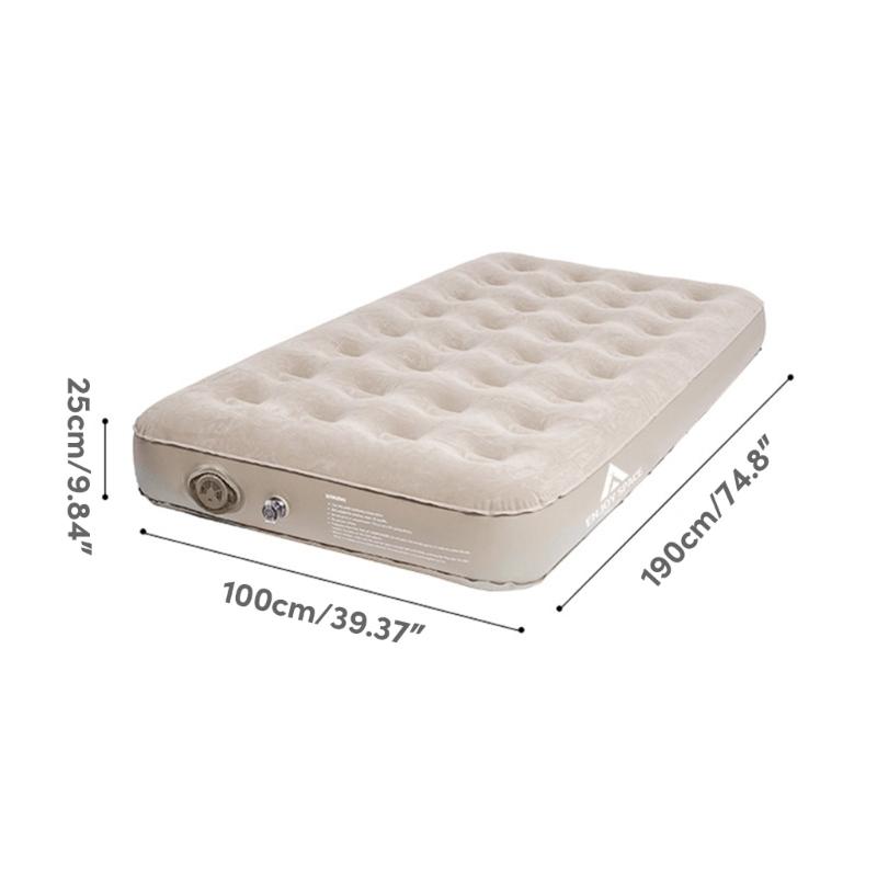 Self Inflating Air Bed with Built In Pump & Storage Bag Raised Flocked Airbed Elevated Blows Up Matress Camping Airbed