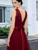 Luxury Elegant Chic High-End Short Front Long Slim Sleeveless Dress