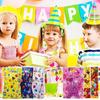 Portable Printed Gift Bags Colorful Plastic Candy Cookie Tote Bags Party Favor Bags Birthday Party