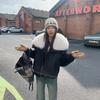 Womens Short Down Cotton Coat With Lamb Fur Collar Winter Elegant Slim Fit Outerwear Small Frames
