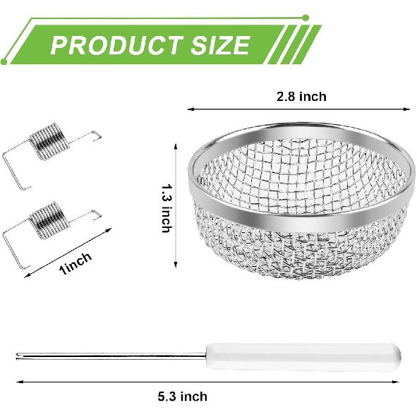 2PCS RV Furnace Vent Screen with Premium Stainless Steel, RV Heater Vent Cover with tallation Tool