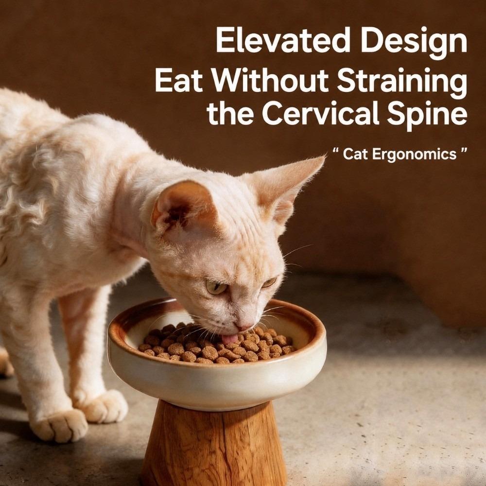 Ciotola in Ceramica per Gatti di Grande Calibro Ciotola Rialzata per Cibo per Gatti Ciotola per Cani Ciotola Rialzata per Gatti Alimentazione Gatti