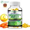 Grevip Immune Support Formula with Vitamin C & Zinc 120 Veg Capsules - Echinacea, Elderberry, Daily Wellness