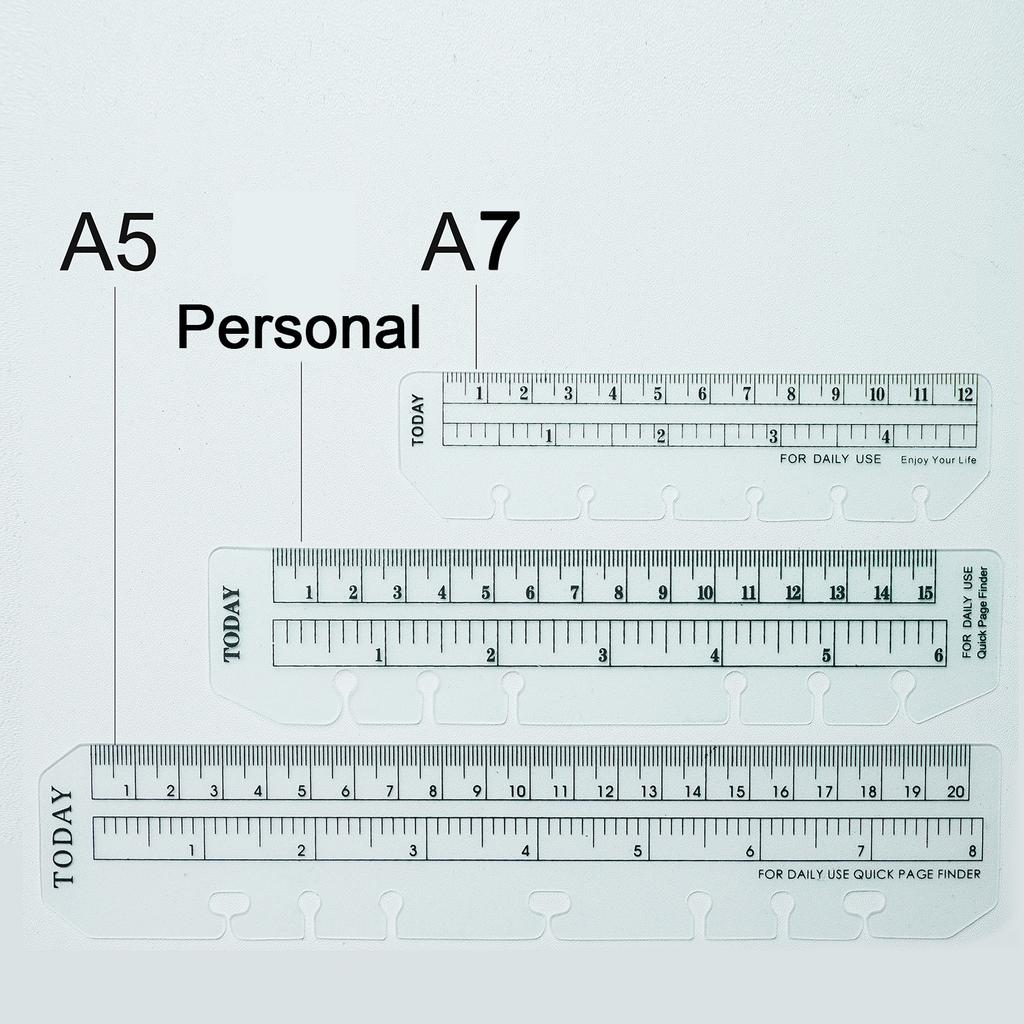 Bookmark Ruler for Rings Notebook 6 Hole A5 Personal Size Elastic Drawing Tool Soft Plastic Partition For Planner And Organizer