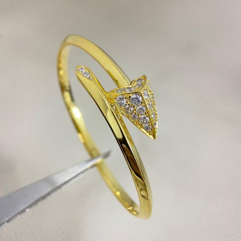 

Sss925 Arrow Bangle One Size 16cm-19cm Adjustable Full Half No Setting 5A Zircon Bracelet Women s Fas