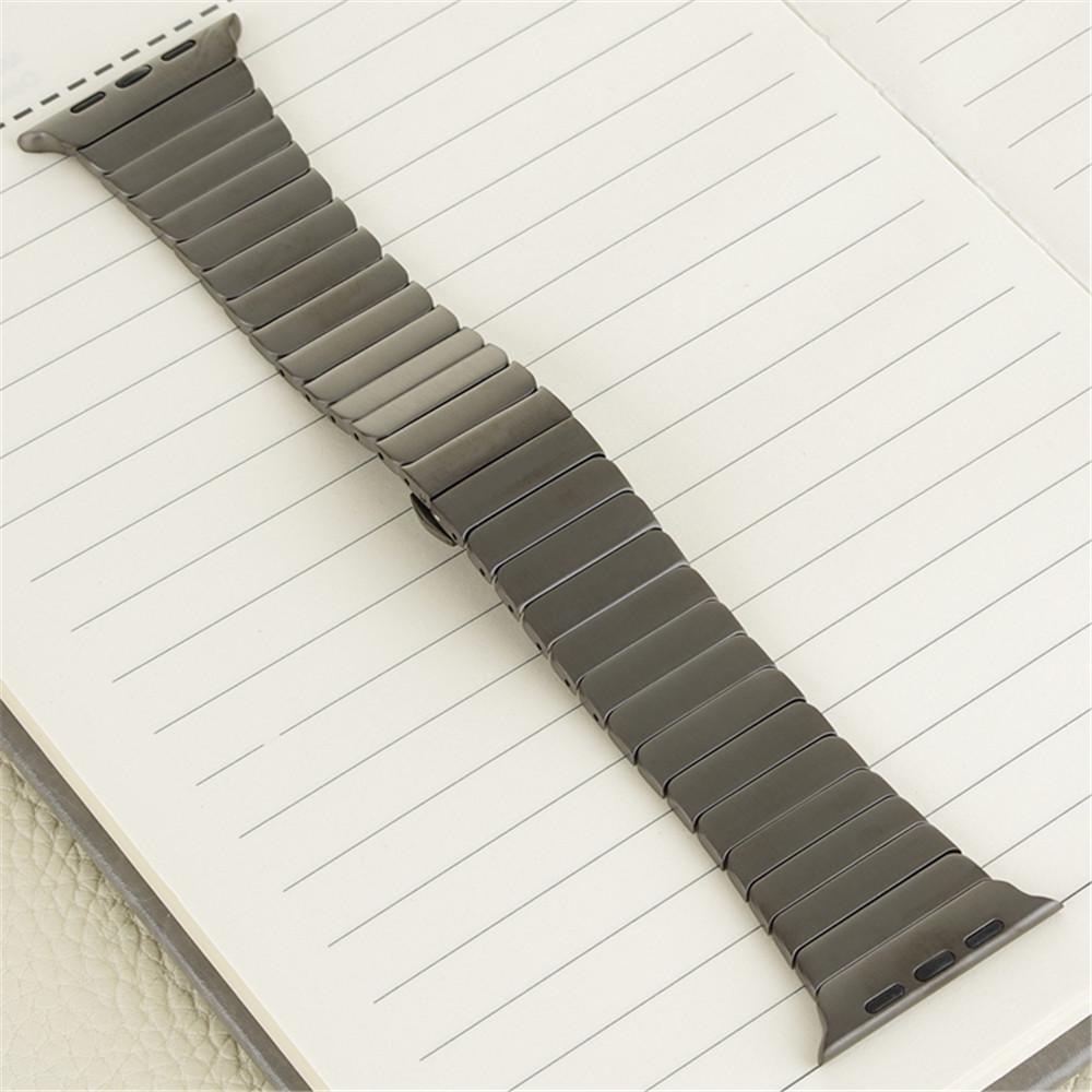 Official Stainless Band for Apple Watch 9 8 7 41mm 45mm Butterfly Clasp Watch Strap for IWatch Ultra 38 42mm 49mm Replacement Watch Band Accessories