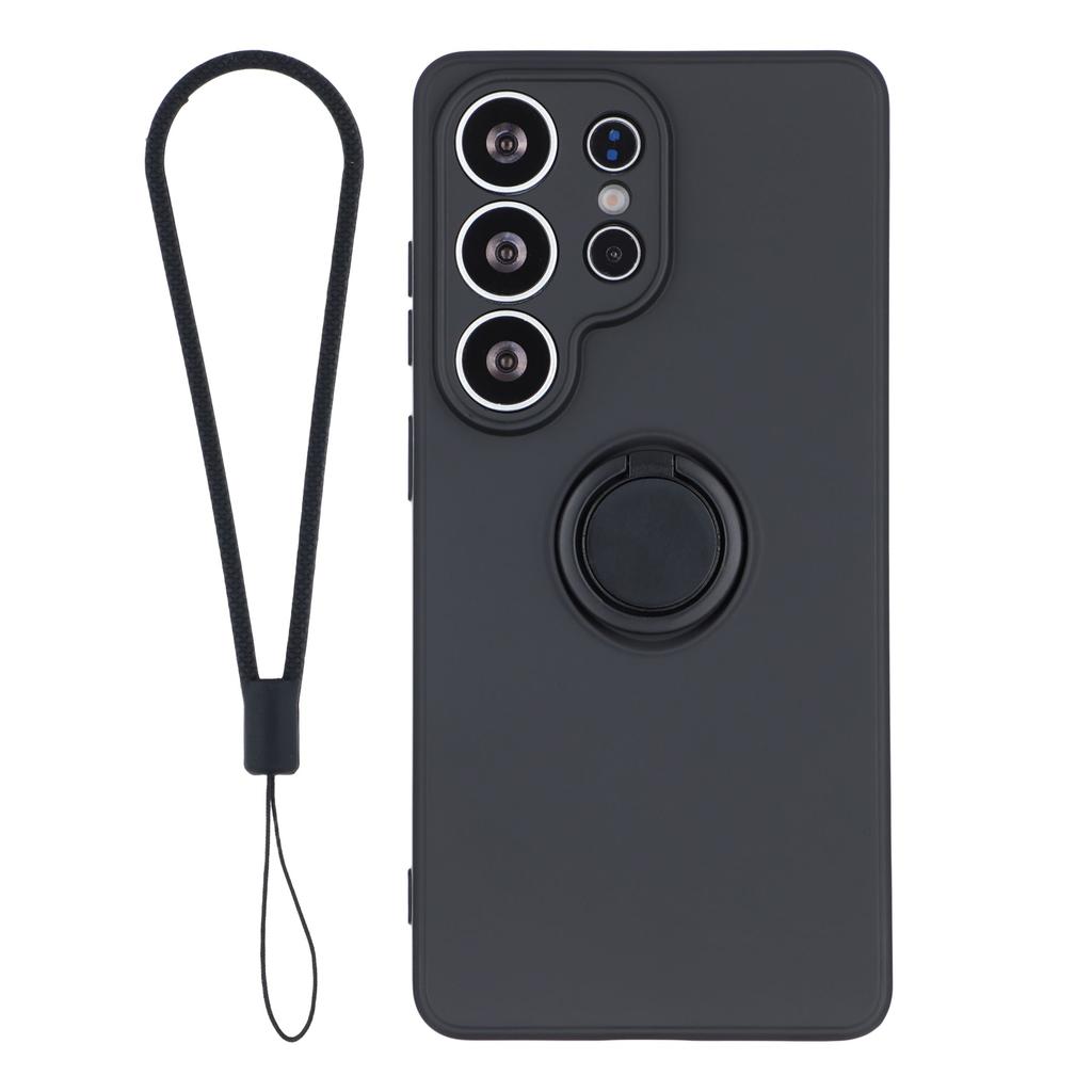 Für Samsung Galaxy S26 Ultra Silikonhülle mit Riemenring Ständer Handyhülle