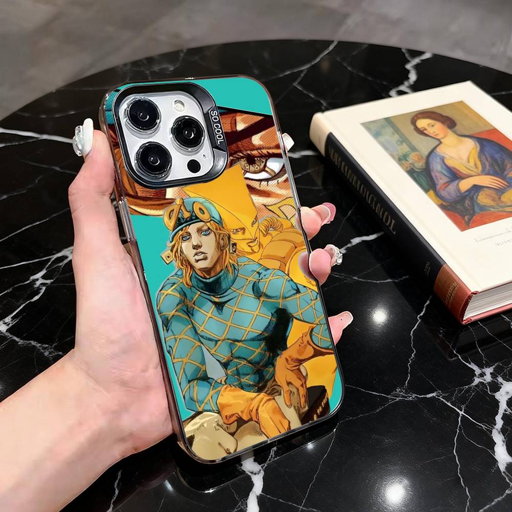 J-Joestar of the J-Jojo J-Johnny-JJES Phone Case For iPhone 17,16,15,14,13,12,11 Plus,Pro Max,XS,Colorful Silver Black Cover