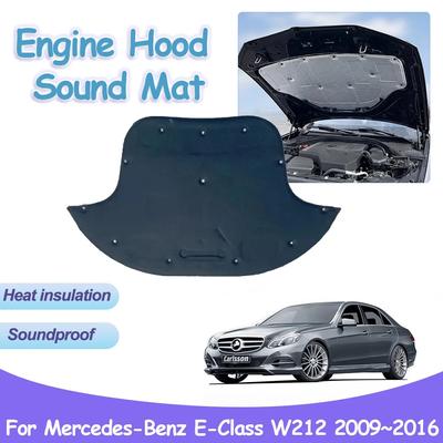 For Mercedes-Benz E-Class W212 E180 2009~2016 Car Engine Hood Sound Pad Heat Insulation Cotton Fireproof Mat Interior Accessorie