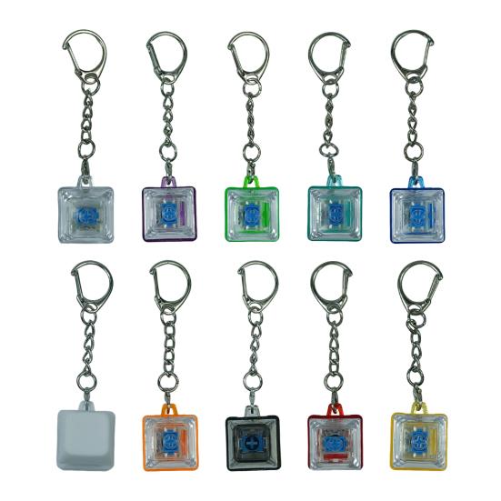 1/10Pcs Keyboard Clicker Stress Relief Toy Anxiety Relief Focus Keychain Pendant Small Portable Lightweight Fidget Toy