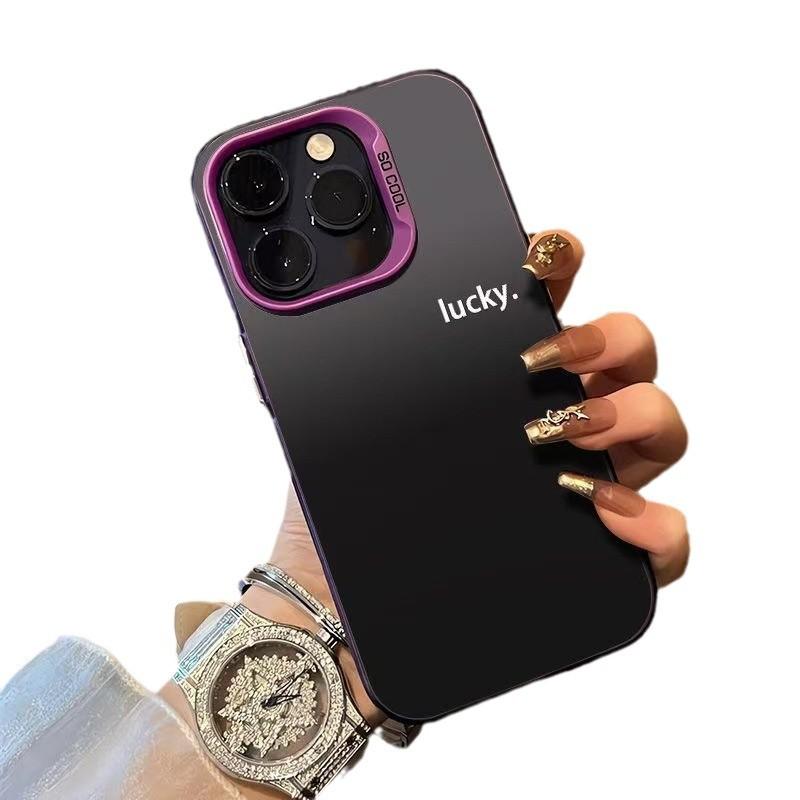 Simple lucky case suitable for Apple 16 phone case iPhone 14 premium 15 Pro English 13 gradient 12 lucky 17