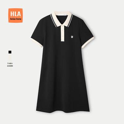 HLA Women's Summer Breathable Cotton Polo Dress