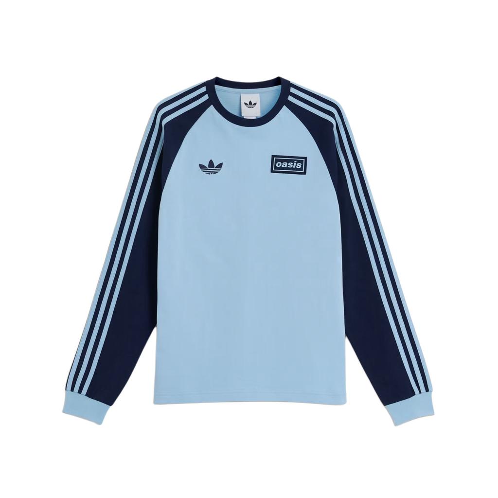 adidas Originals X Oasis Collaboration 3-Stripes Tour Comfortable Slim Fit Long Sleeve T-Shirt Unisex Tops KT-3427