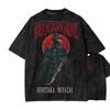 Vintage Wash Souls TShirt Video Game Aesthetic Oversized YK Women Men Tee Shirt Metal Style Short Sleeve Soulsborne Print Tee