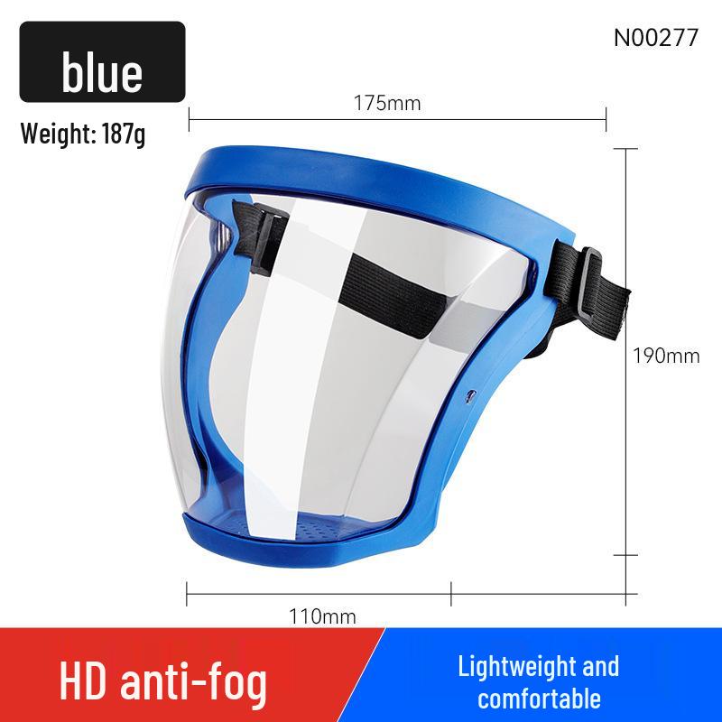 Full Face Shield for Pesticide Spraying, Industrial Grinding, Cutting, Anti-Fog, Dustproof, Oil Smoke Protection, High Transparency.