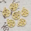 50Pcs Charms Star Pentagram 17X14Mm Antique Silver Color Pendants Diy Crafts Making Findings Handmade Tibetan Jewelry